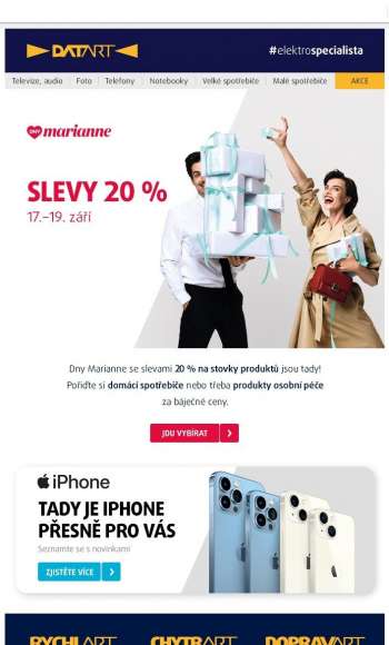 Leták DATART - 17.9.2021 - 19.9.2021.