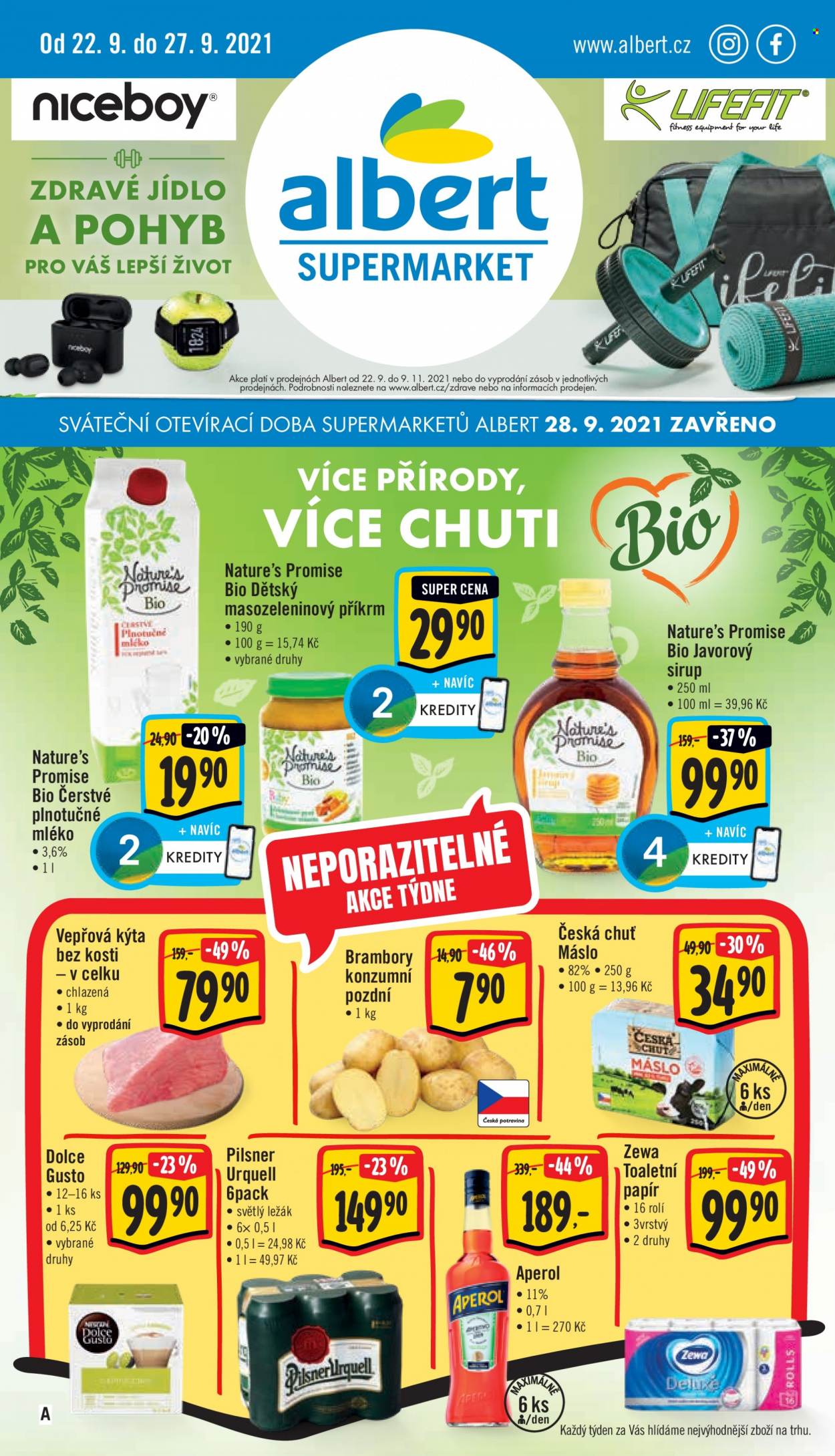 Leták Albert Supermarket - 22.9.2021 - 27.9.2021. Strana 1