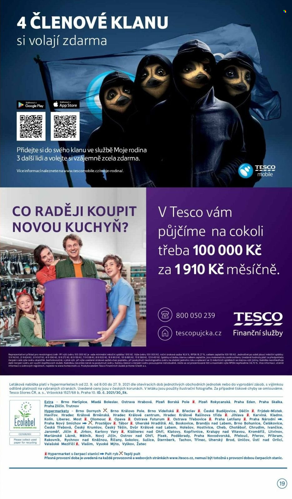 Leták TESCO - 22.9.2021 - 27.9.2021. Strana 19