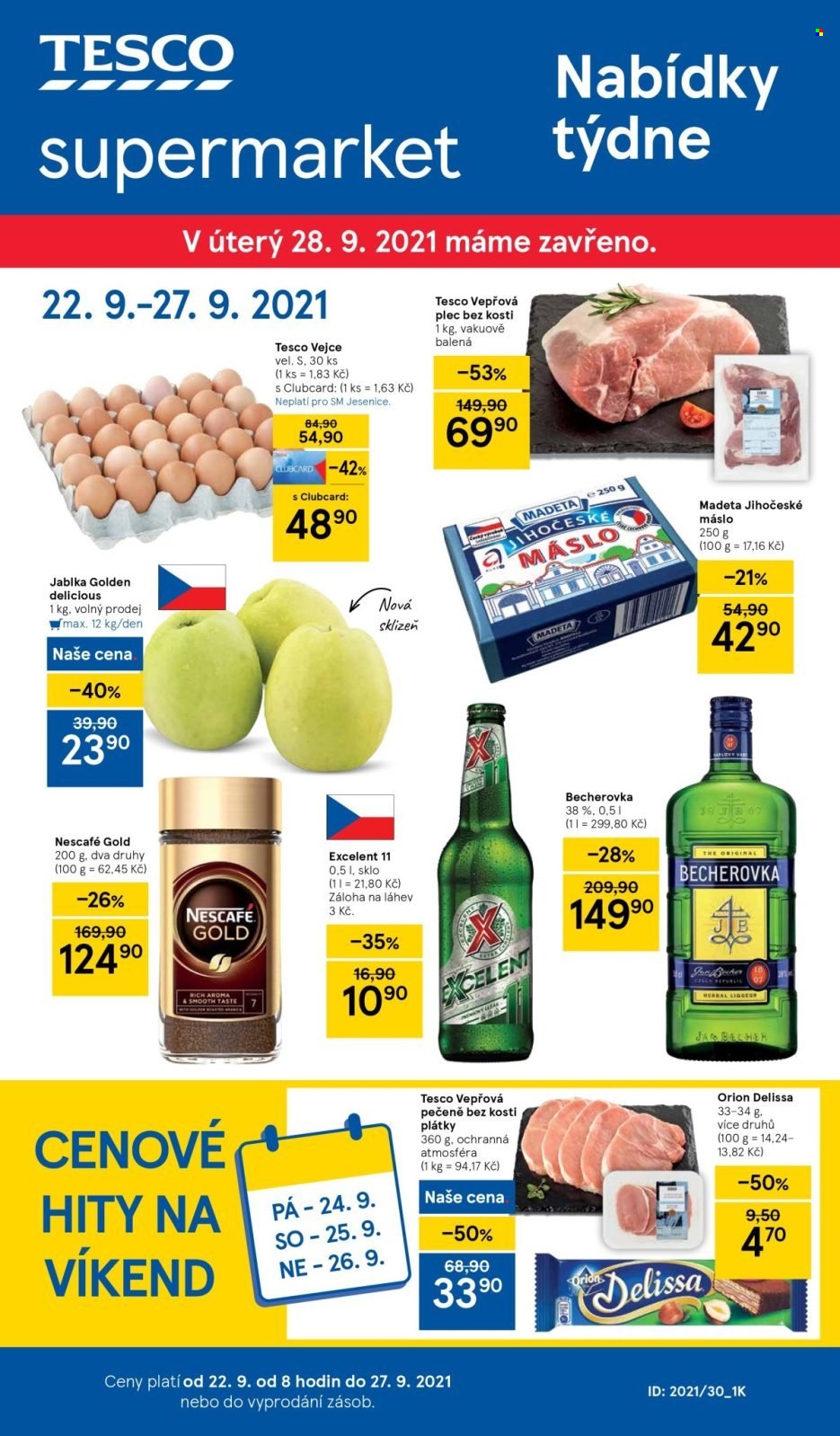 Leták TESCO supermarket - 22.9.2021 - 27.9.2021. Strana 1