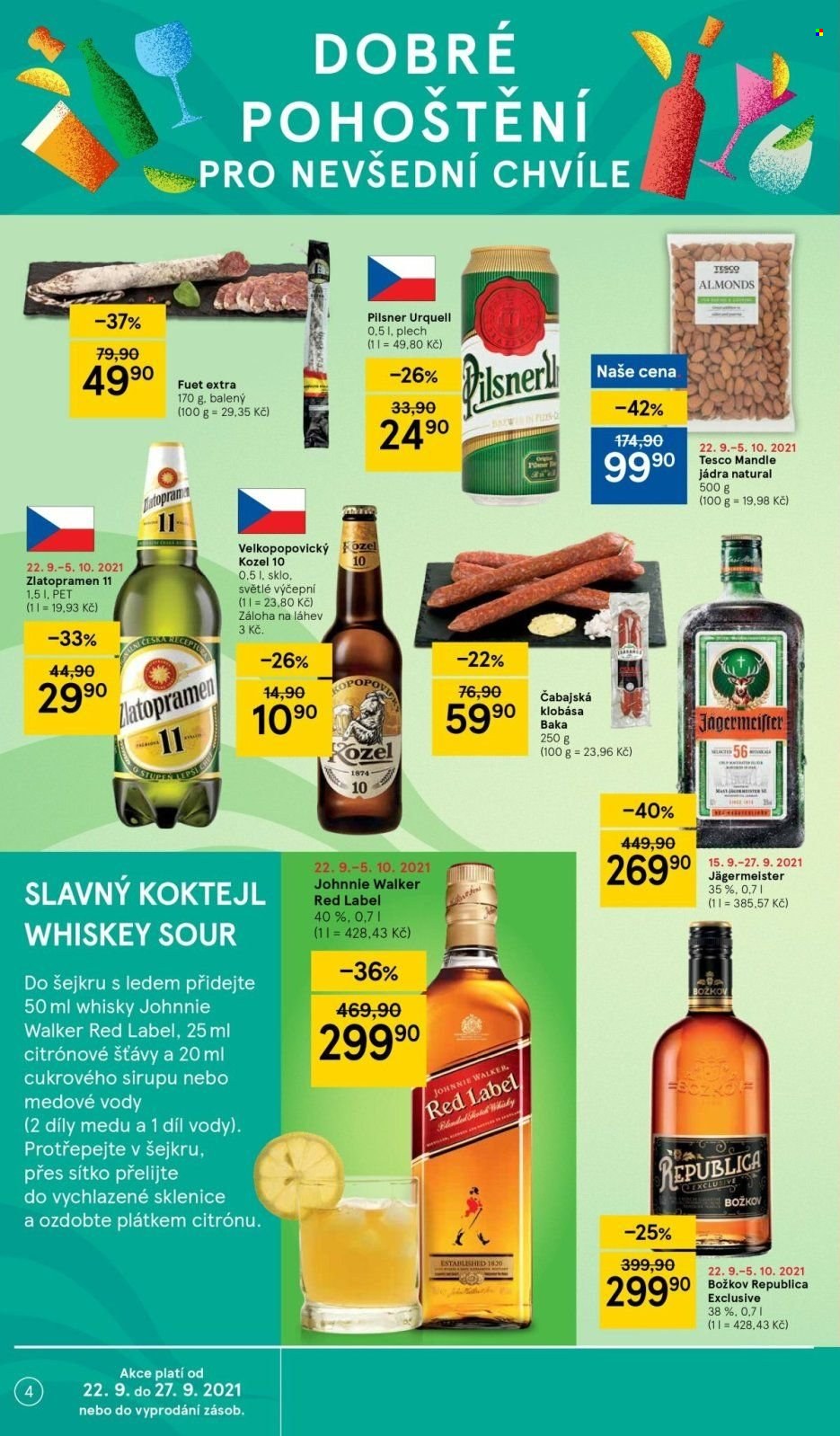 Leták TESCO supermarket - 22.9.2021 - 27.9.2021. Strana 4