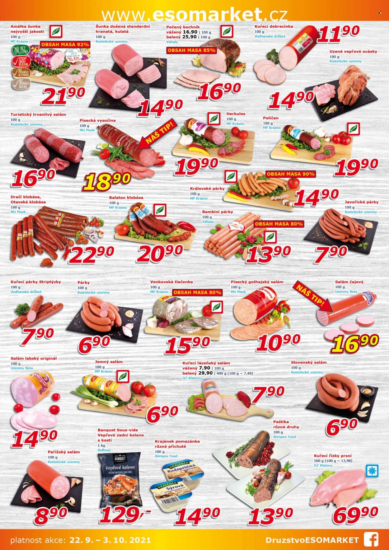Leták ESO MARKET - 22.9.2021 - 3.10.2021. Strana 2