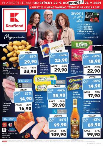 Leták Kaufland - 22.9.2021 - 27.9.2021.