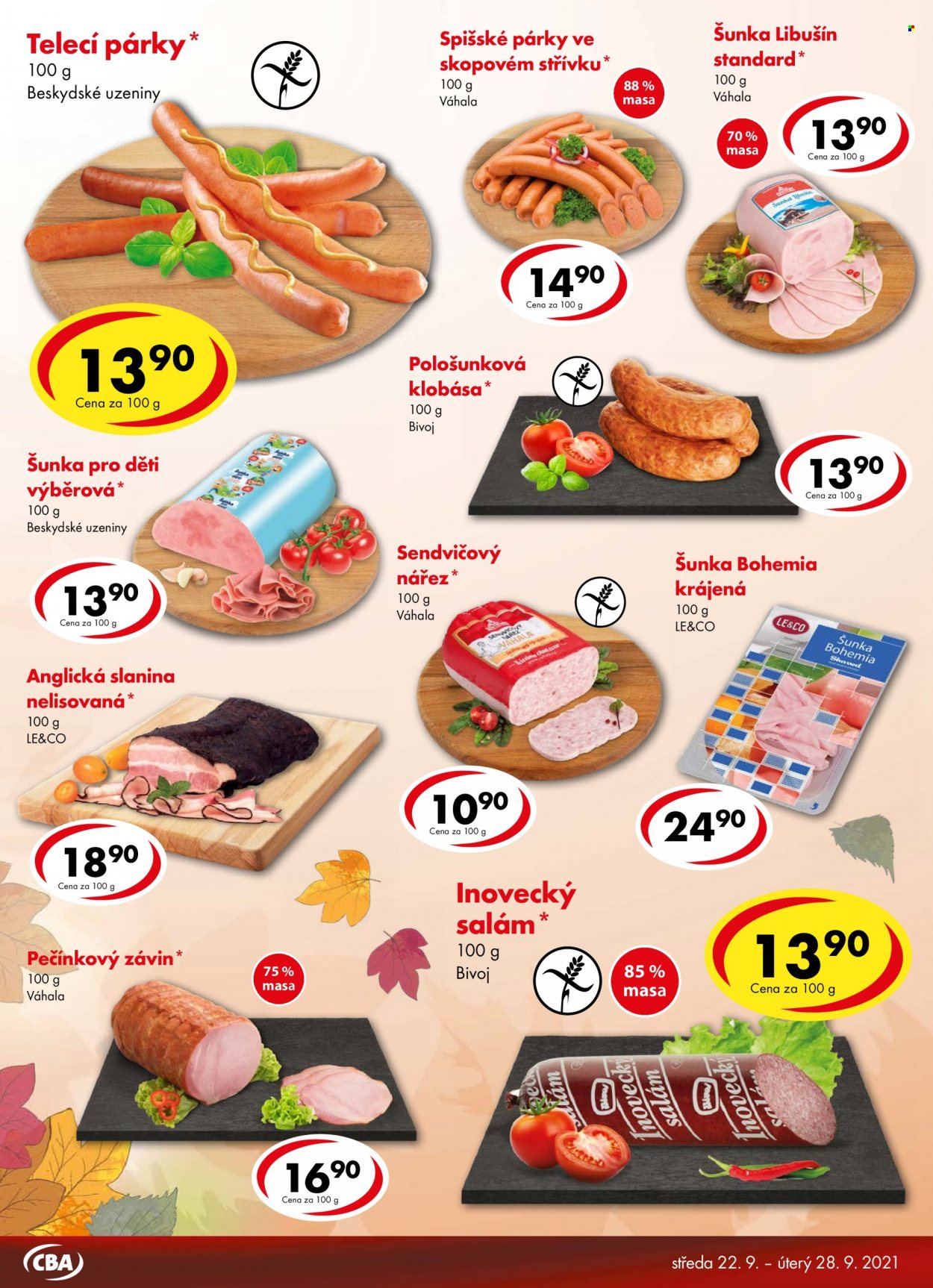 Leták CBA Premium - 22.9.2021 - 28.9.2021. Strana 4