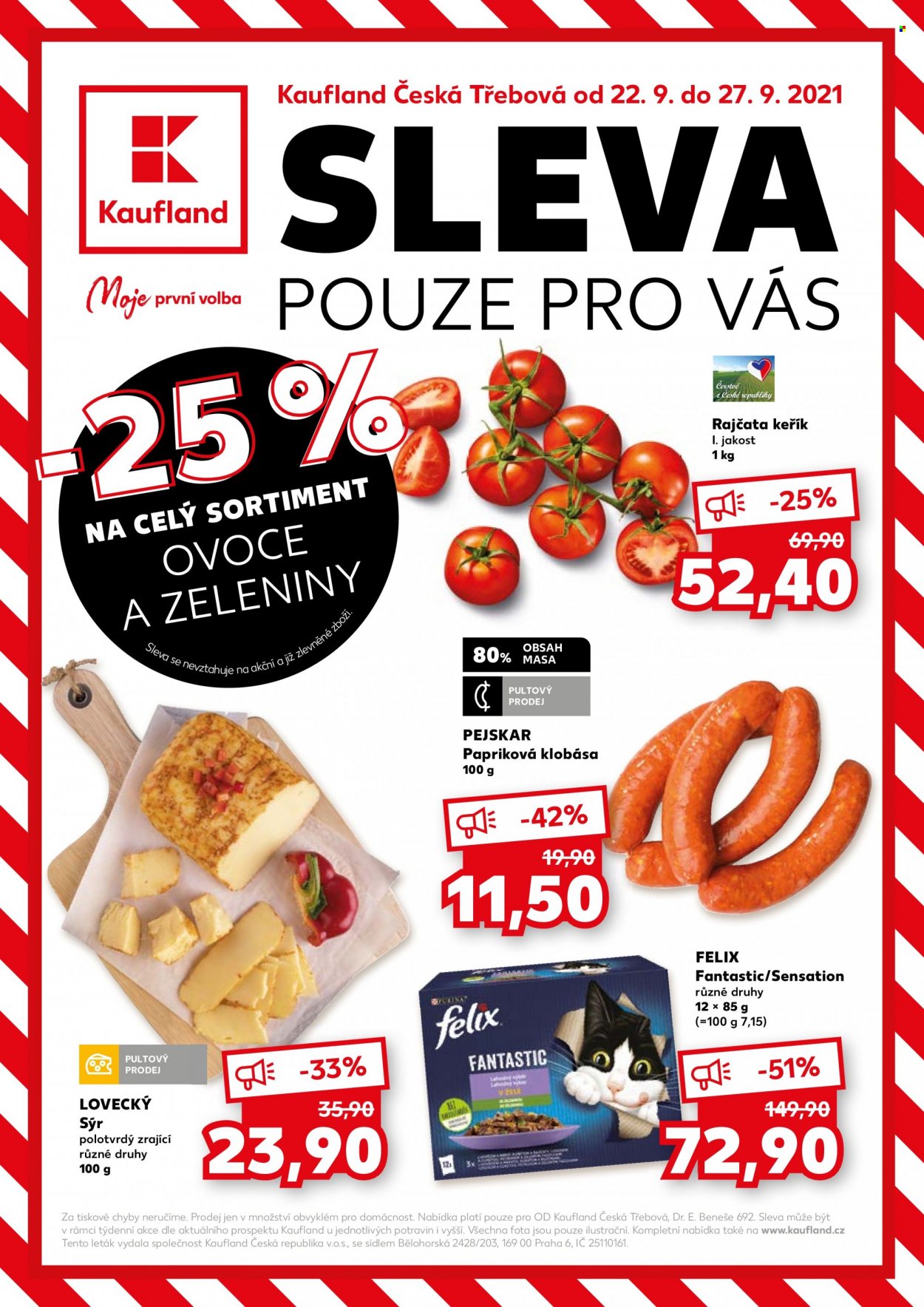 Leták Kaufland - 22.9.2021 - 28.9.2021. Strana 1