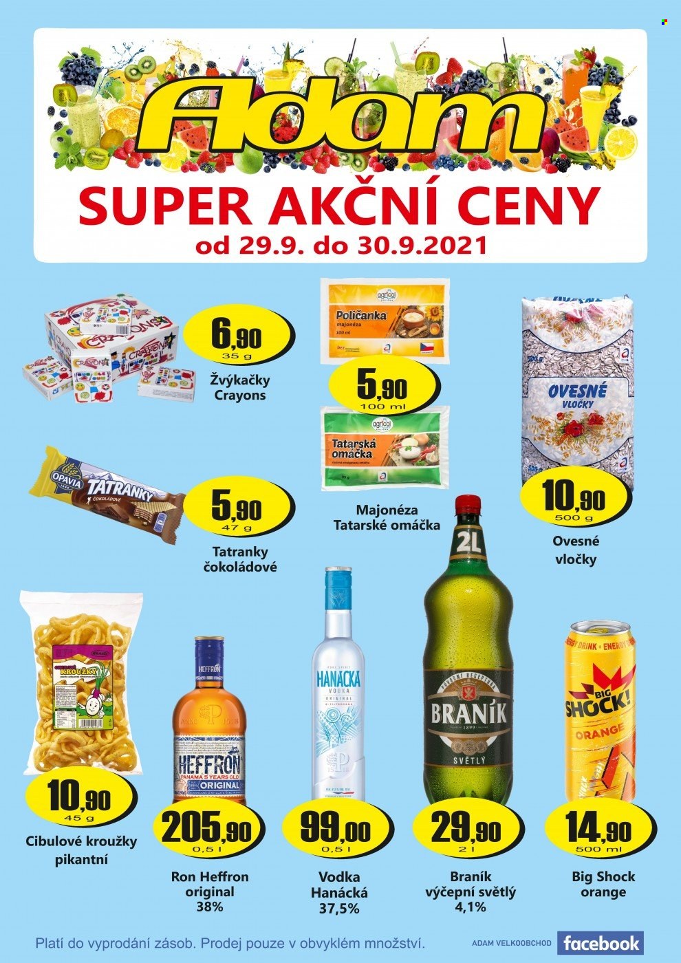 Leták Adam maloobchod - 29.9.2021 - 30.9.2021. Strana 1
