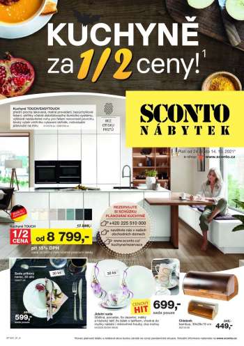 Leták SCONTO NÁBYTEK - 24.9.2021 - 14.10.2021.