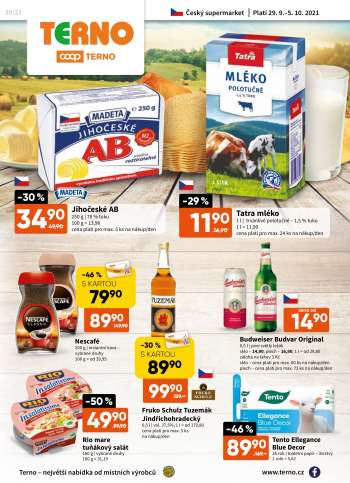 Leták coop TERNO - 29.9.2021 - 5.10.2021.