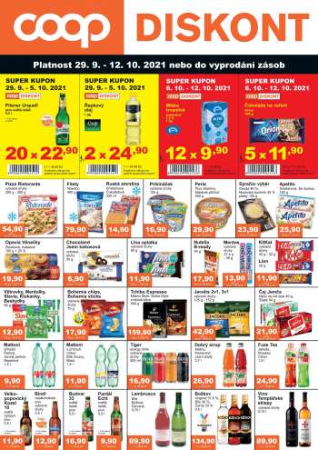 Leták coop DISKONT - 29.9.2021 - 12.10.2021.