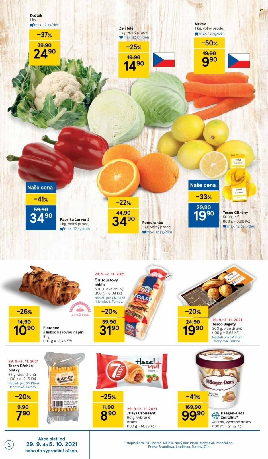 Leták TESCO supermarket - 29.9.2021 - 5.10.2021. Strana 2