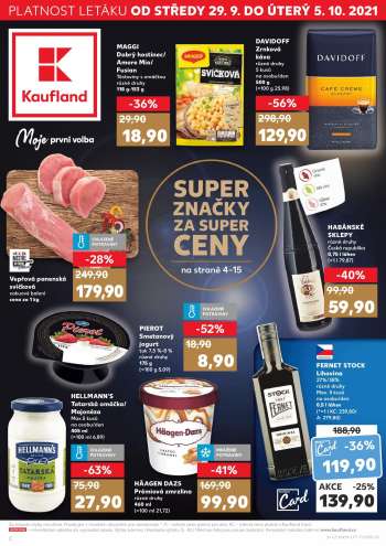 Leták Kaufland - 29.9.2021 - 5.10.2021.