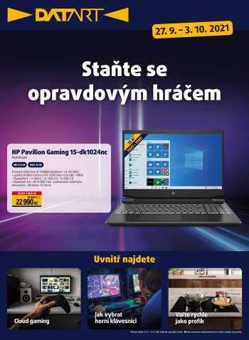 Leták DATART - 27.9.2021 - 3.10.2021.
