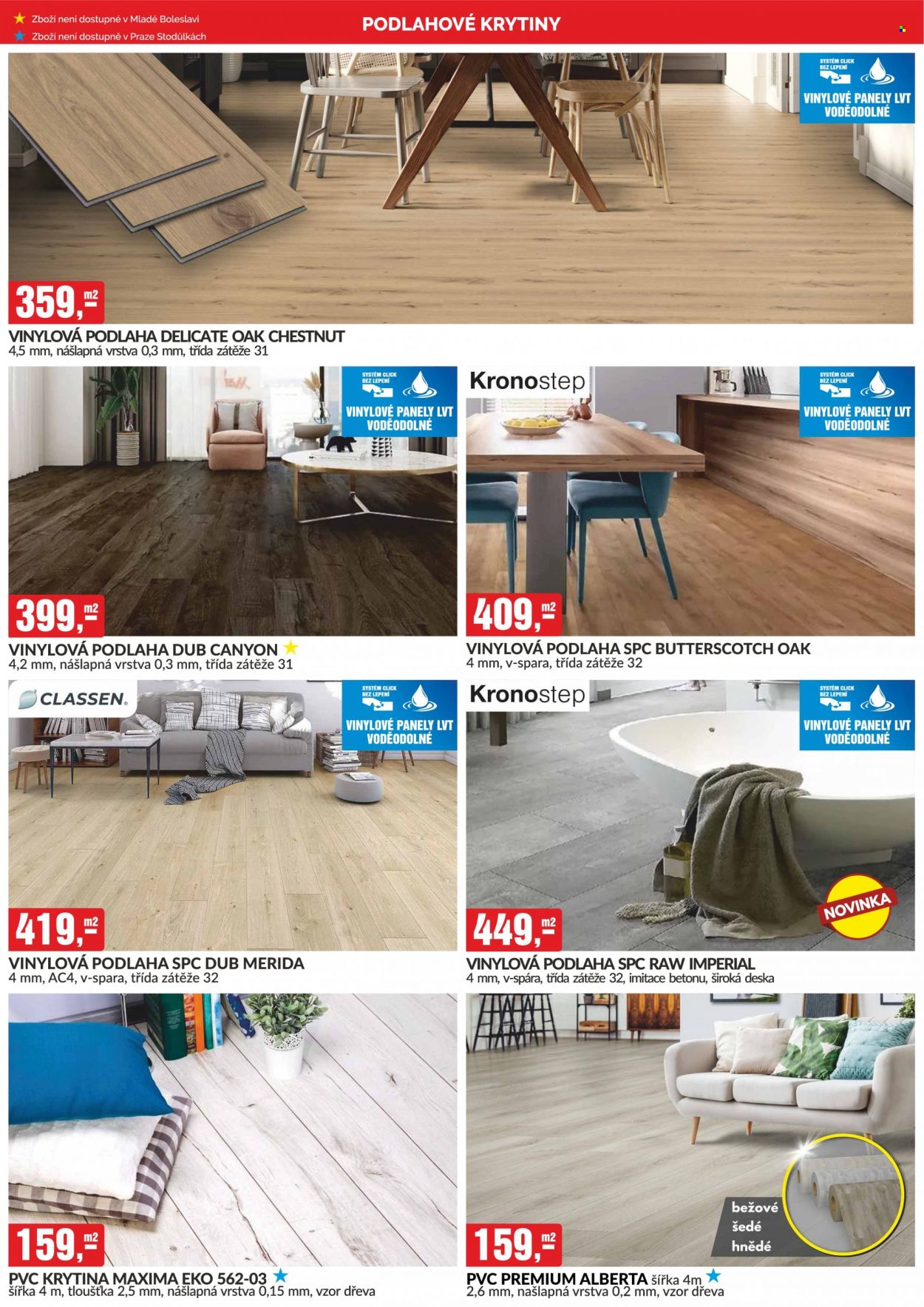 thumbnail - Leták Baumax - 1.10.2021 - 31.10.2021 - Produkty v akci - deska, podlahové krytiny, podlaha, vinylová podlaha. Strana 23.