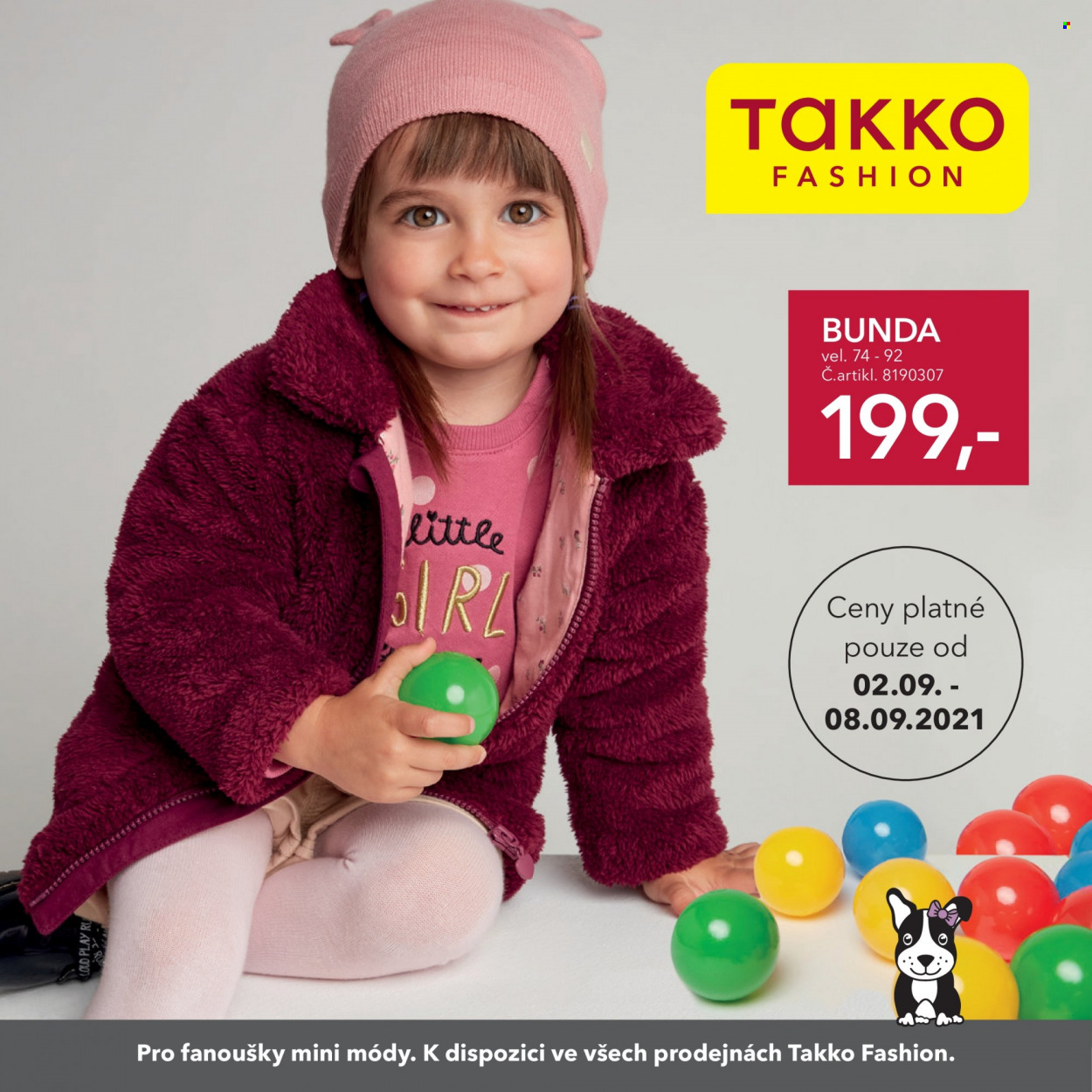 thumbnail - Leták Takko - 2.9.2021 - 8.9.2021 - Produkty v akci - bunda. Strana 1.