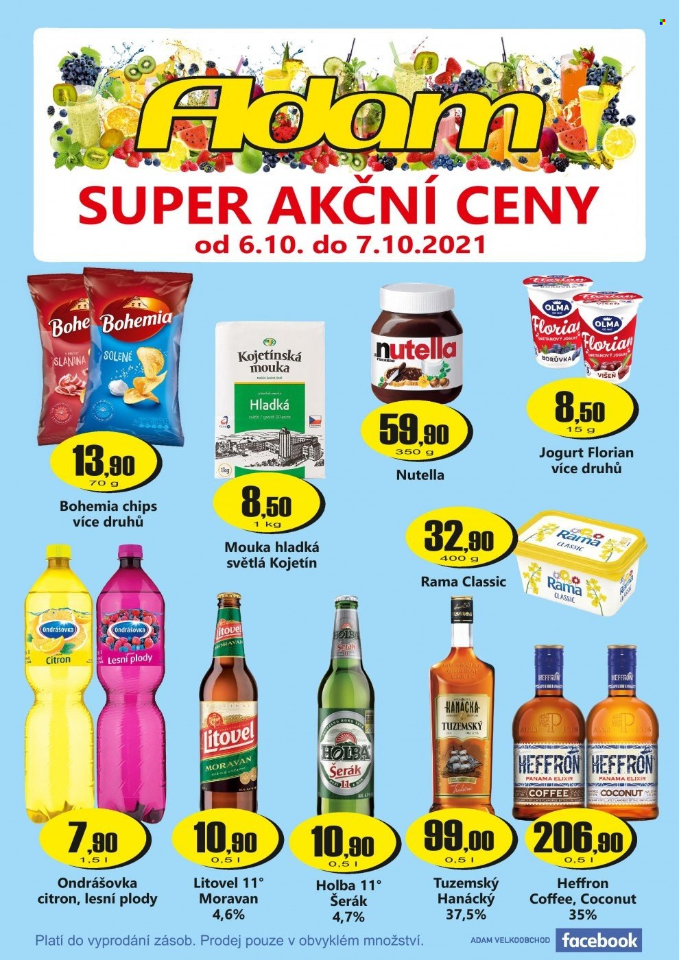 Leták Adam maloobchod - 6.10.2021 - 7.10.2021. Strana 1