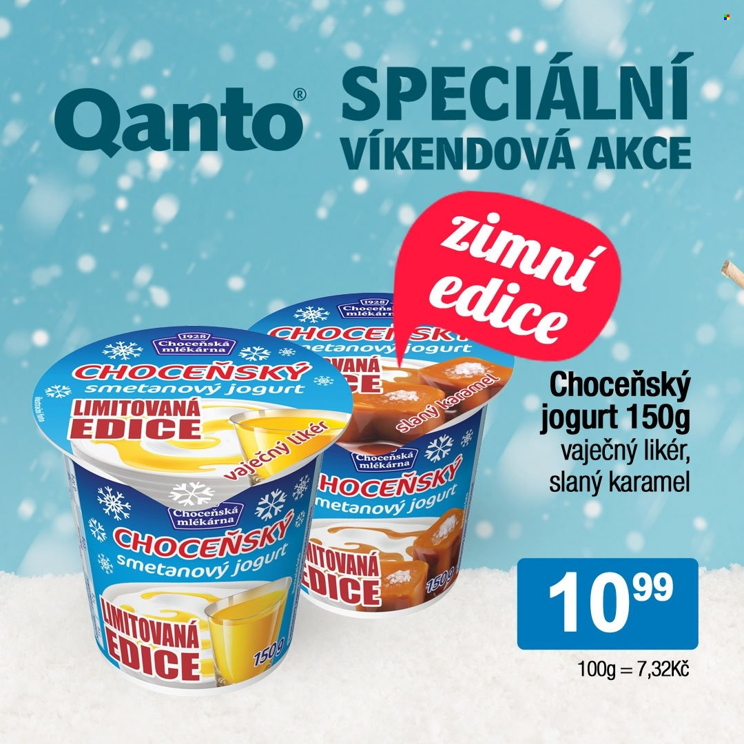 thumbnail - Leták Qanto market - 1.10.2021 - 3.10.2021 - Produkty v akci - Choceňská mlékárna, jogurt, smetanový jogurt, alkohol, vaječný likér, likér. Strana 1.