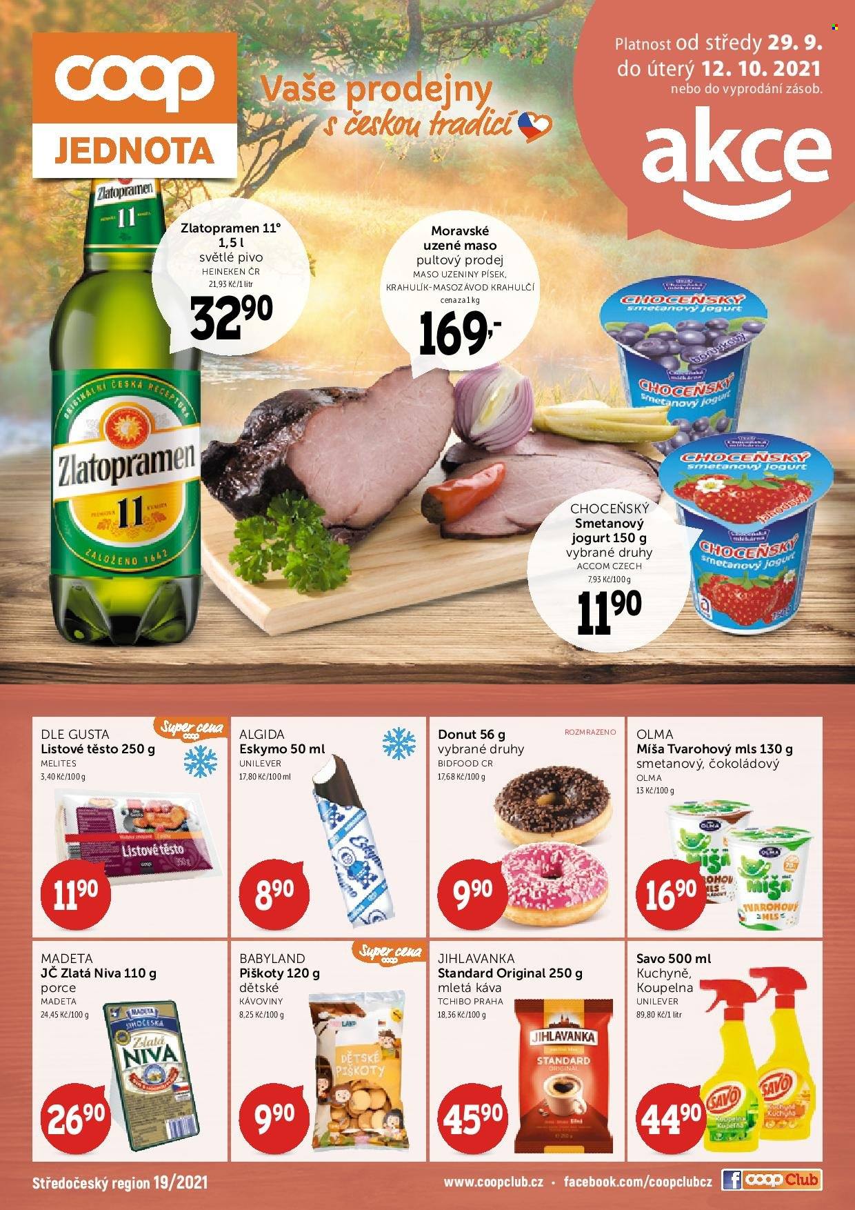 Leták coop JEDNOTA - 29.9.2021 - 12.10.2021. Strana 1