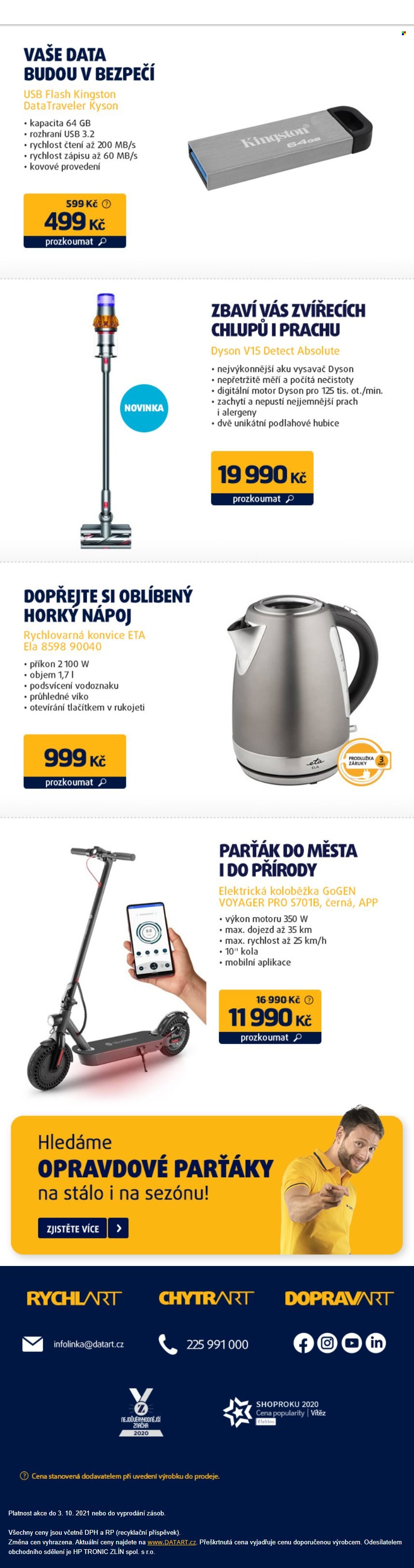 Leták DATART - 1.10.2021 - 3.10.2021. Strana 3