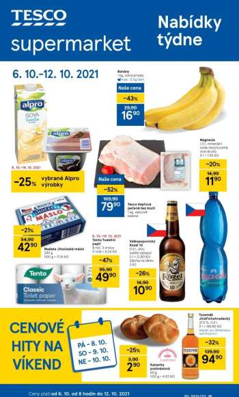 Leták TESCO supermarket - 6.10.2021 - 12.10.2021.