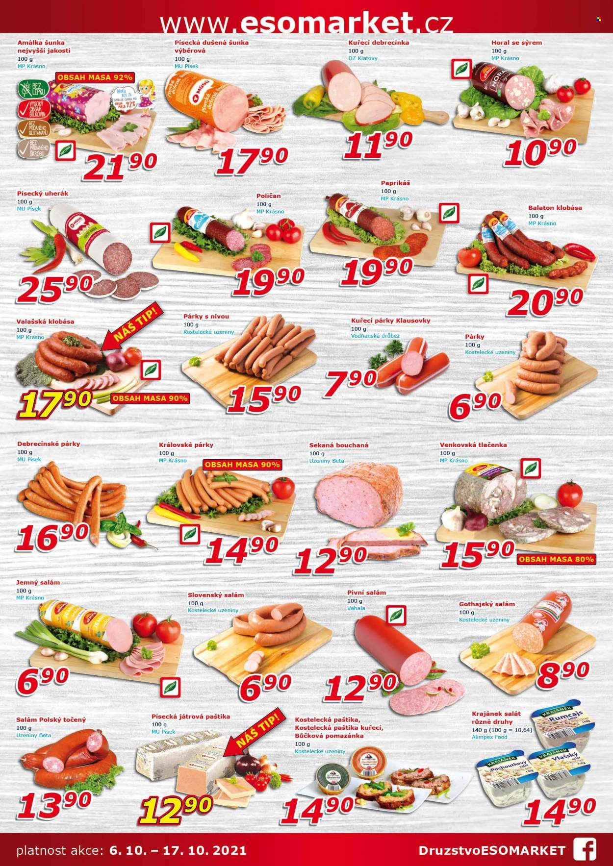 Leták ESO MARKET - 6.10.2021 - 17.10.2021. Strana 2