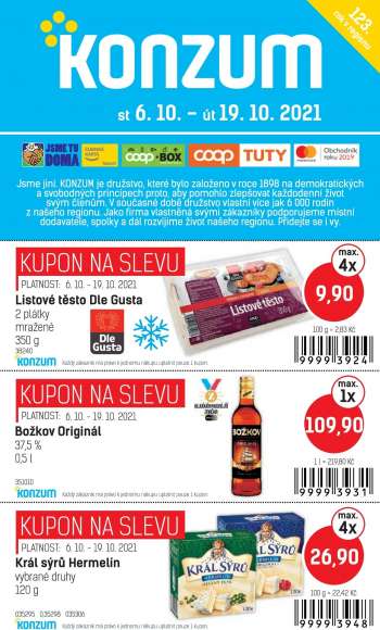 Leták Konzum - 6.10.2021 - 19.10.2021.