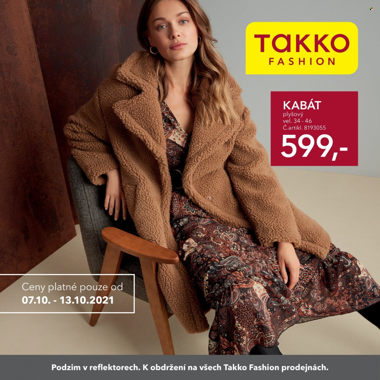 thumbnail - Leták Takko - 7.10.2021 - 13.10.2021 - Produkty v akci - kabát. Strana 1.