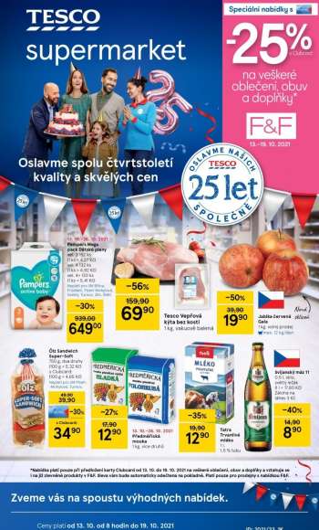 Leták TESCO supermarket - 13.10.2021 - 19.10.2021.