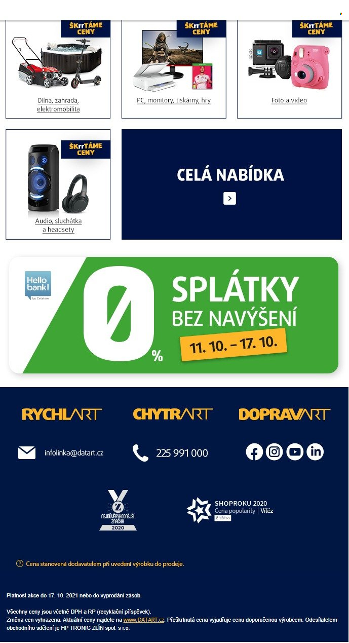 Leták DATART - 12.10.2021 - 17.10.2021. Strana 2