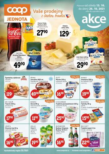 Leták coop JEDNOTA - 13.10.2021 - 26.10.2021.