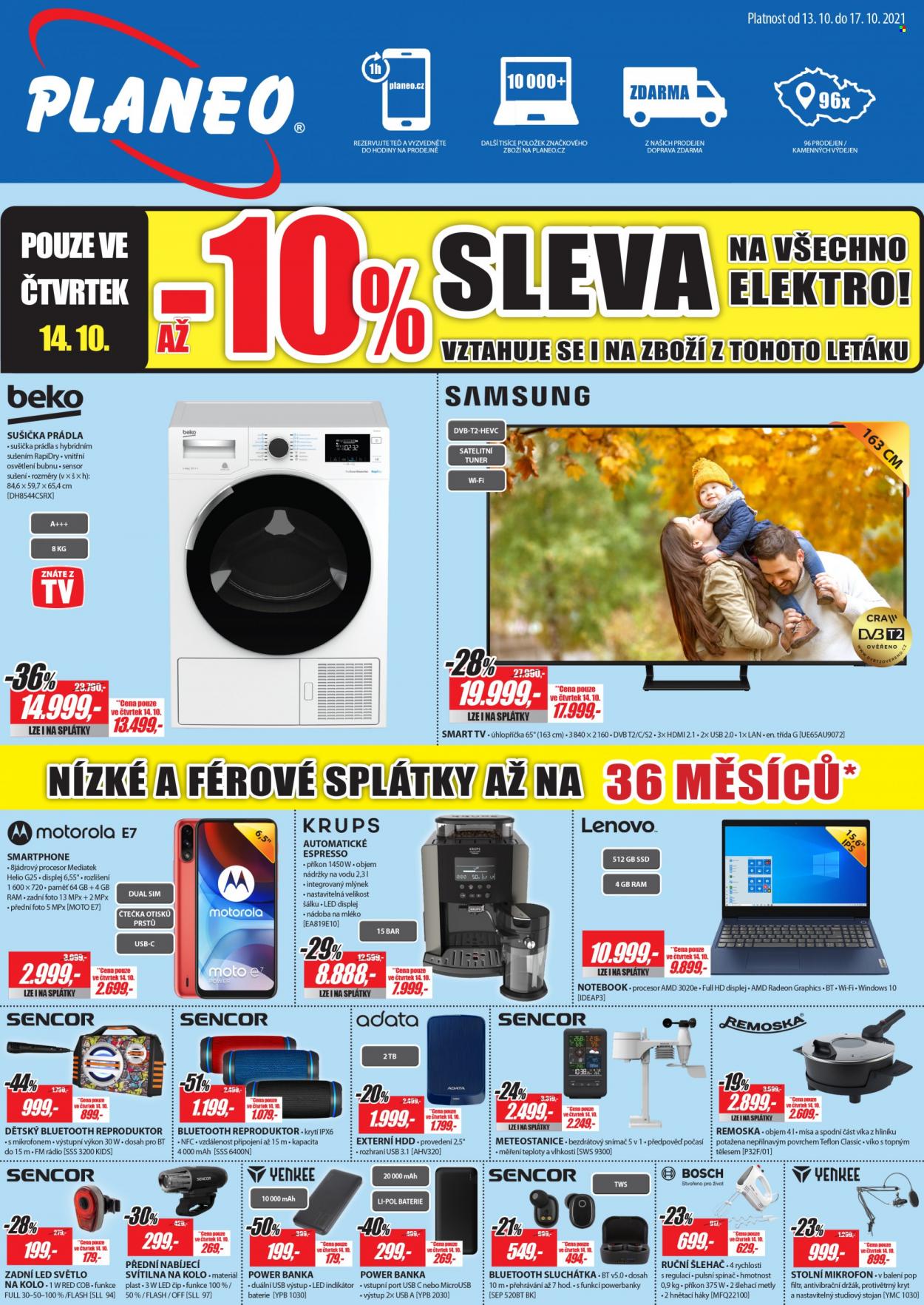 Leták PLANEO Elektro - 13.10.2021 - 17.10.2021. Strana 1
