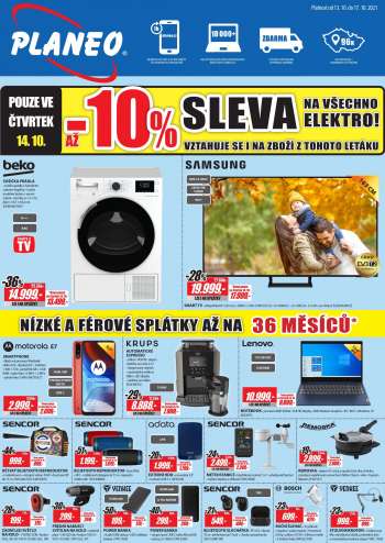 Leták PLANEO Elektro - 13.10.2021 - 17.10.2021.