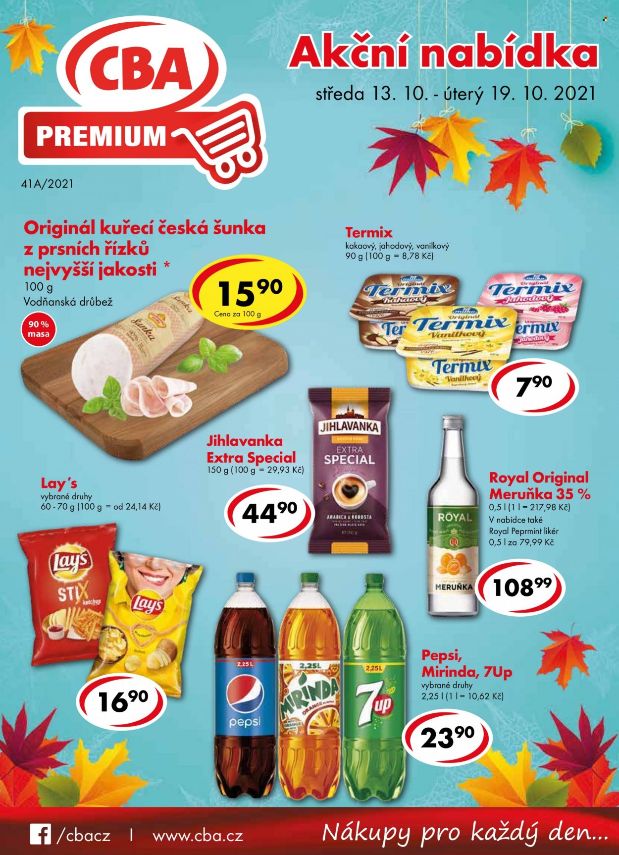 Leták CBA Premium - 13.10.2021 - 19.10.2021. Strana 1