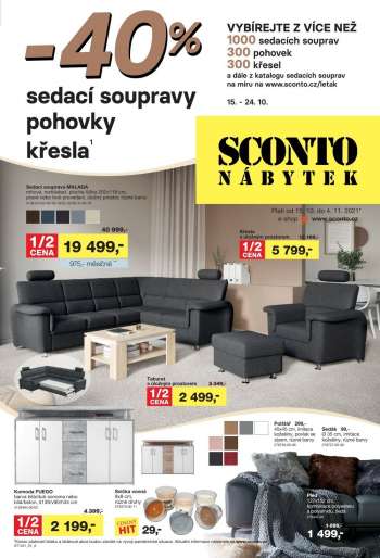 Leták SCONTO NÁBYTEK - 15.10.2021 - 4.11.2021.