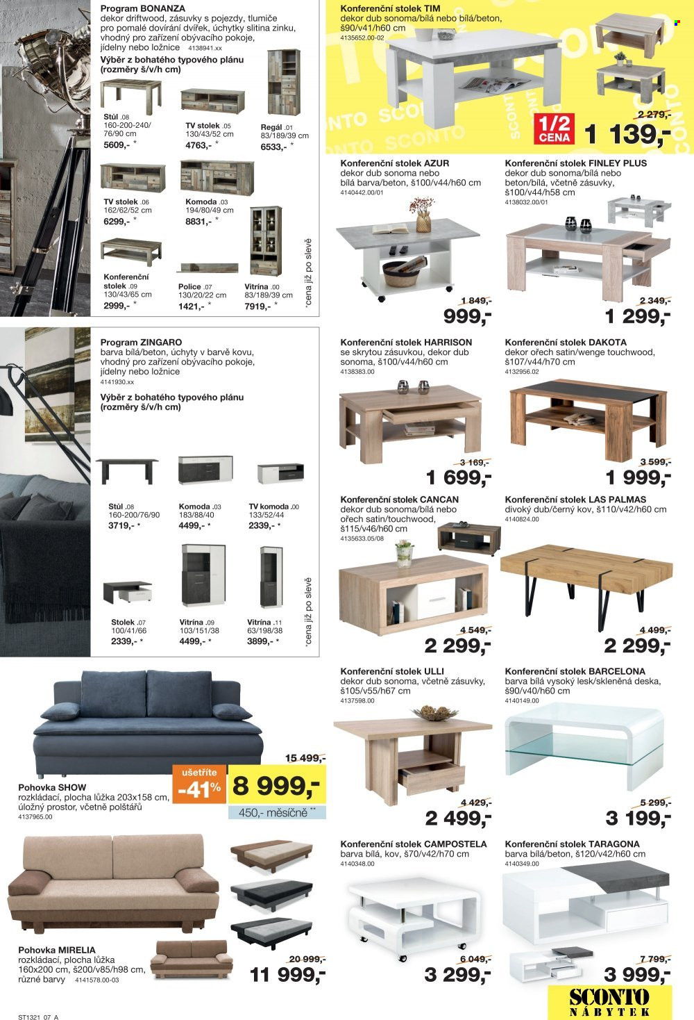 Leták SCONTO NÁBYTEK - 15.10.2021 - 4.11.2021. Strana 7