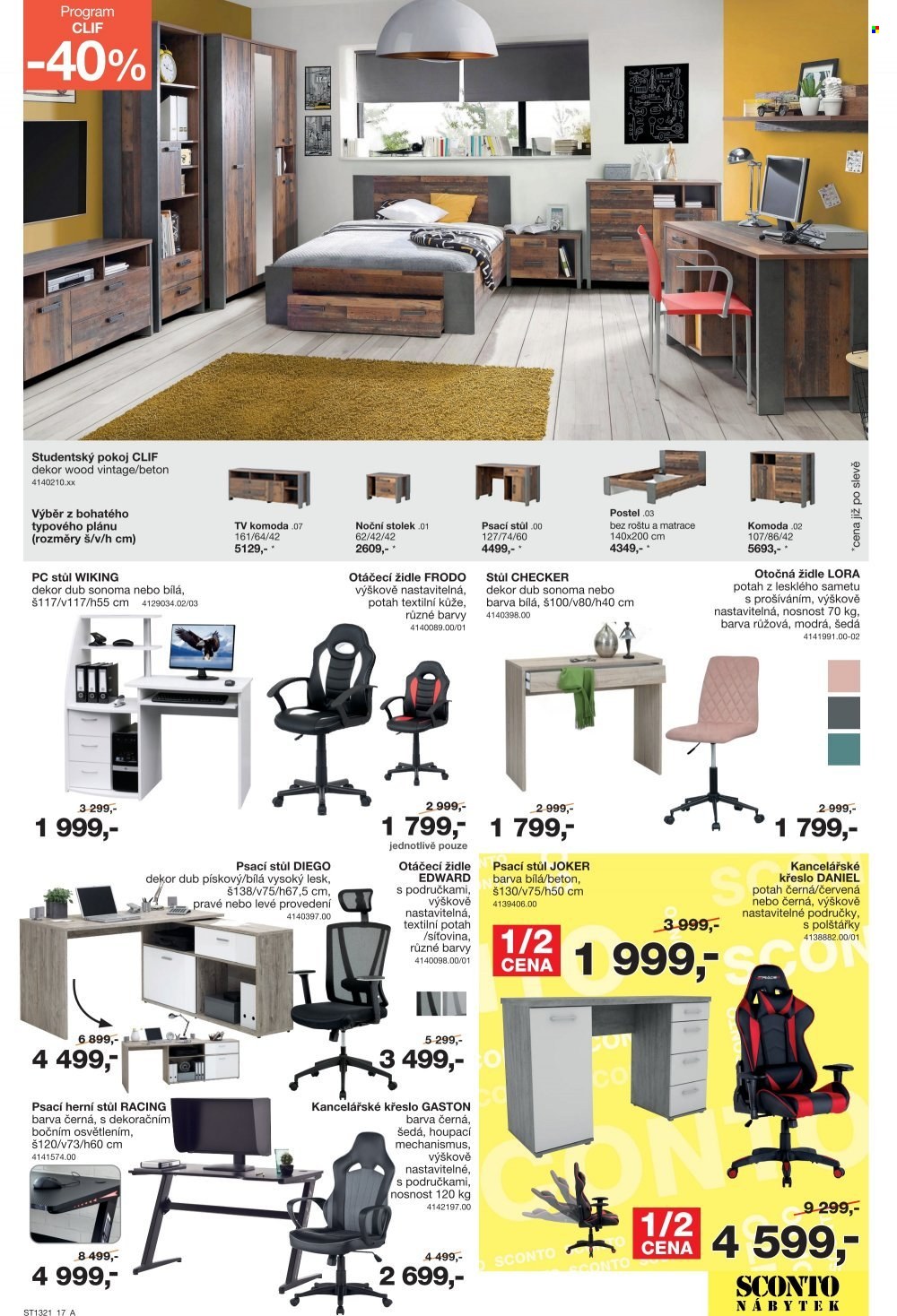 Leták SCONTO NÁBYTEK - 15.10.2021 - 4.11.2021. Strana 17