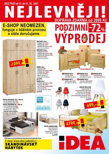 Leták IDEA nábytek - 15.10.2021 - 31.10.2021.