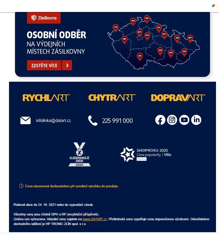 Leták DATART - 18.10.2021 - 24.10.2021. Strana 2