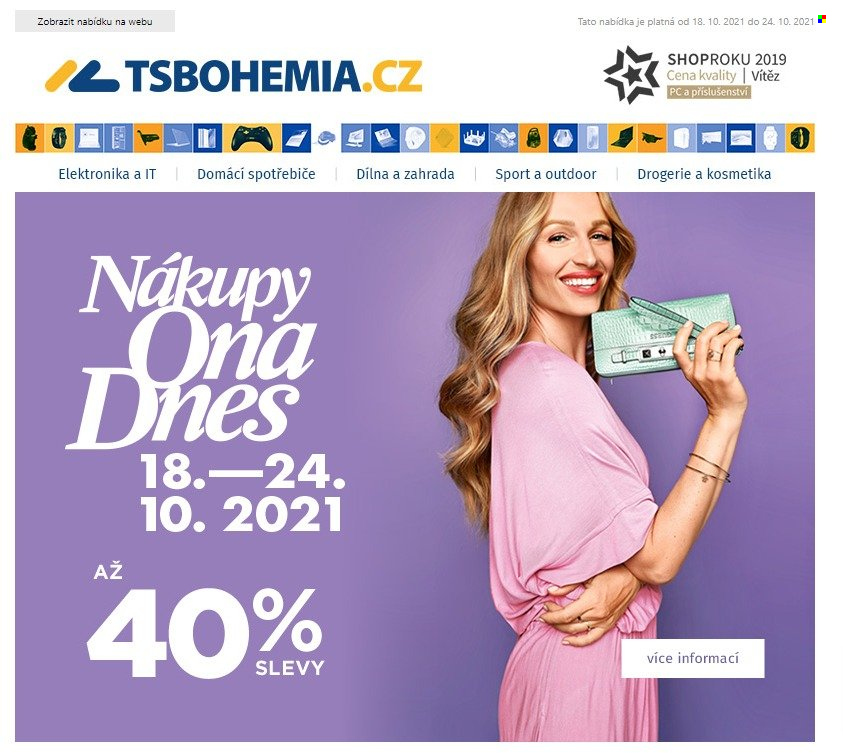 Leták T.S. BOHEMIA - 18.10.2021 - 24.10.2021. Strana 1