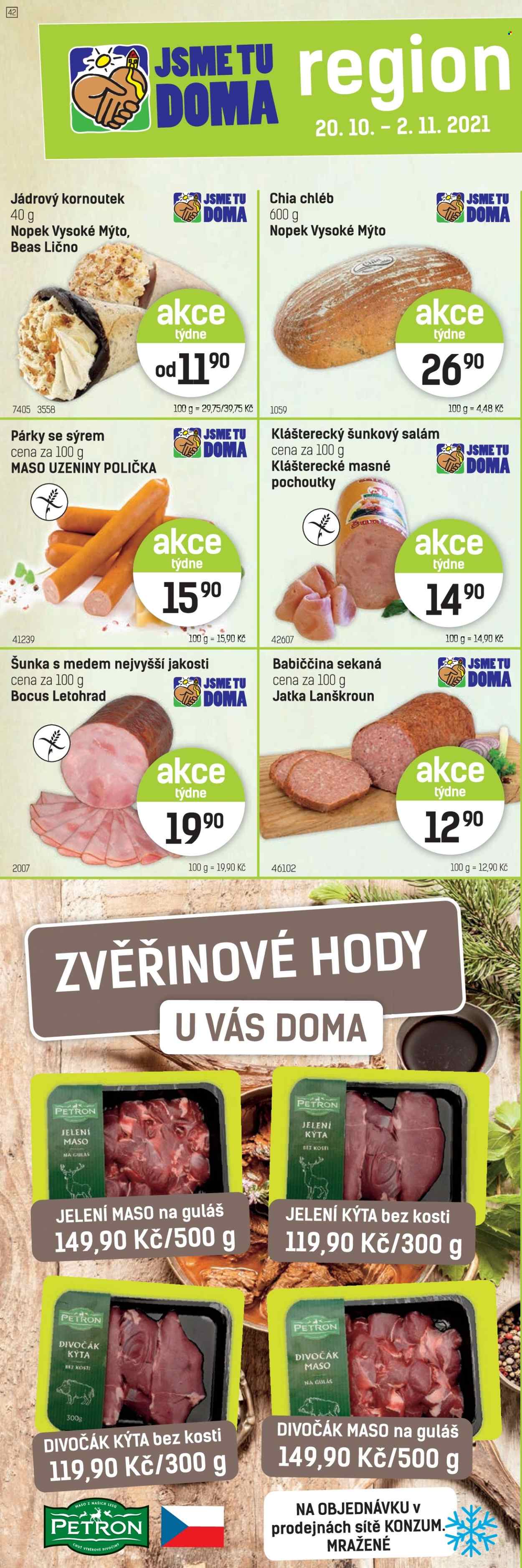 Leták Konzum - 20.10.2021 - 2.11.2021. Strana 2