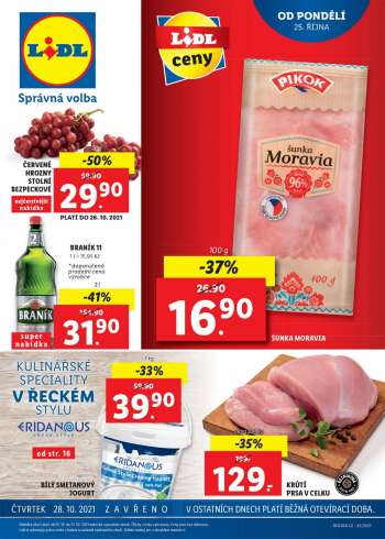 Leták Lidl - 25.10.2021 - 31.10.2021.