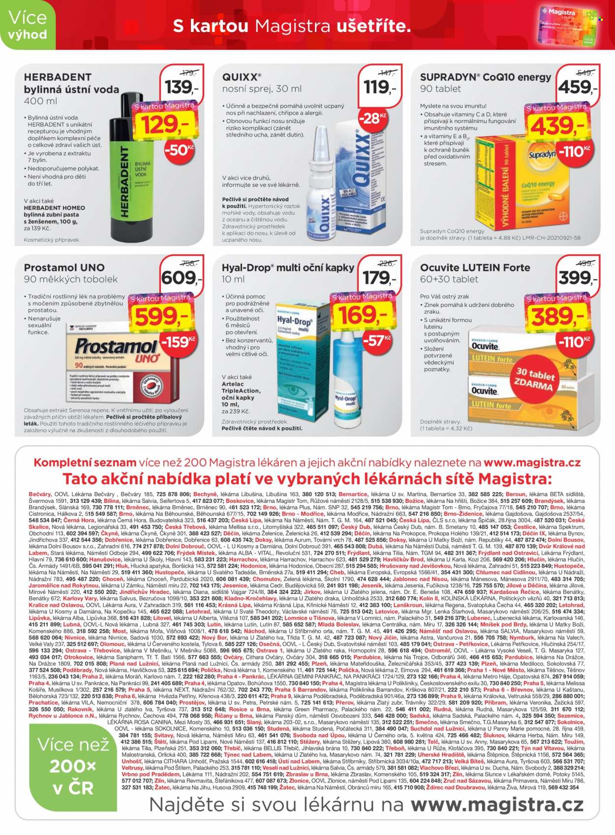 Leták Magistra Lékárny - 25.10.2021 - 21.11.2021. Strana 10