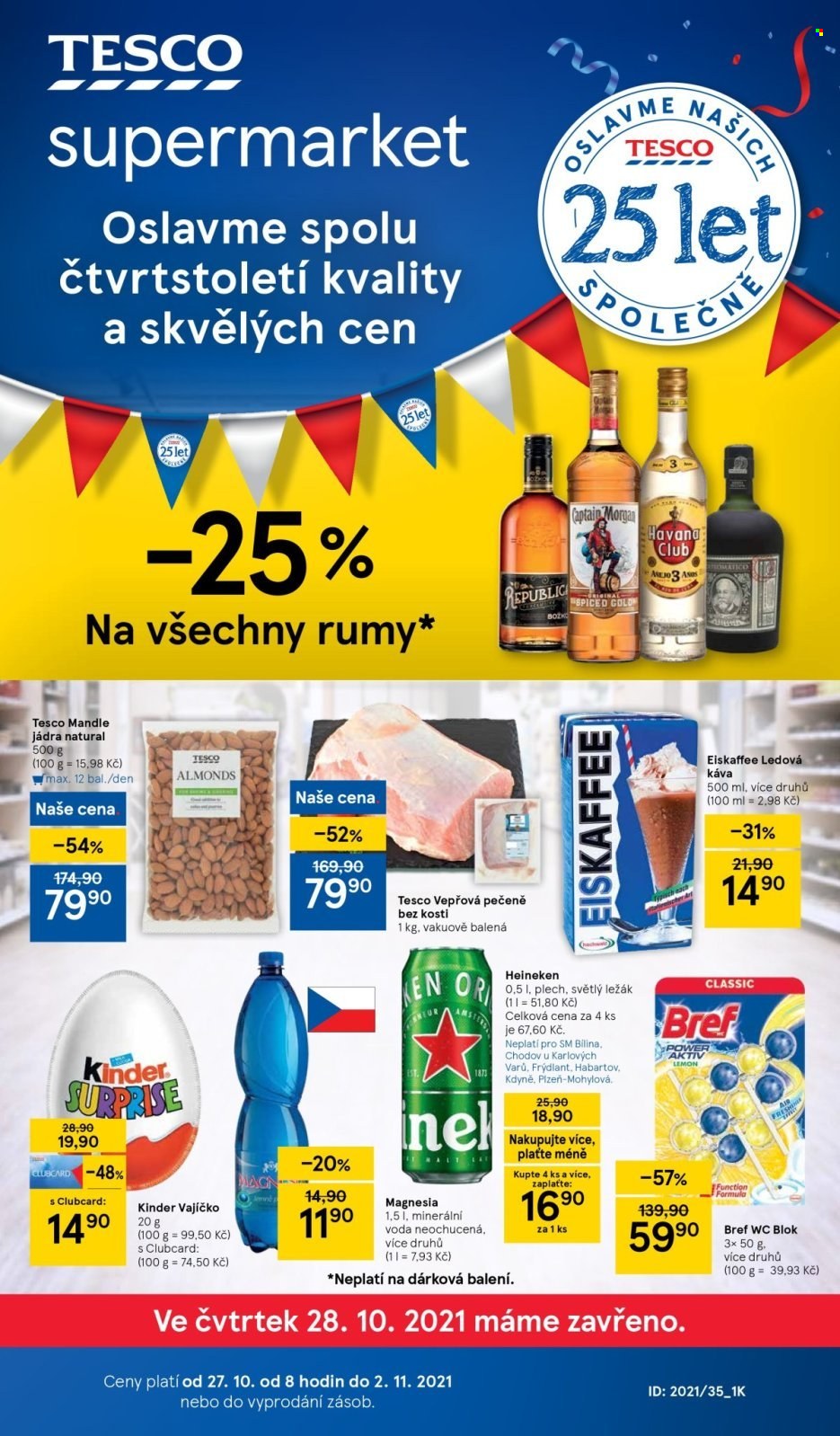 Leták TESCO supermarket - 27.10.2021 - 2.11.2021. Strana 1