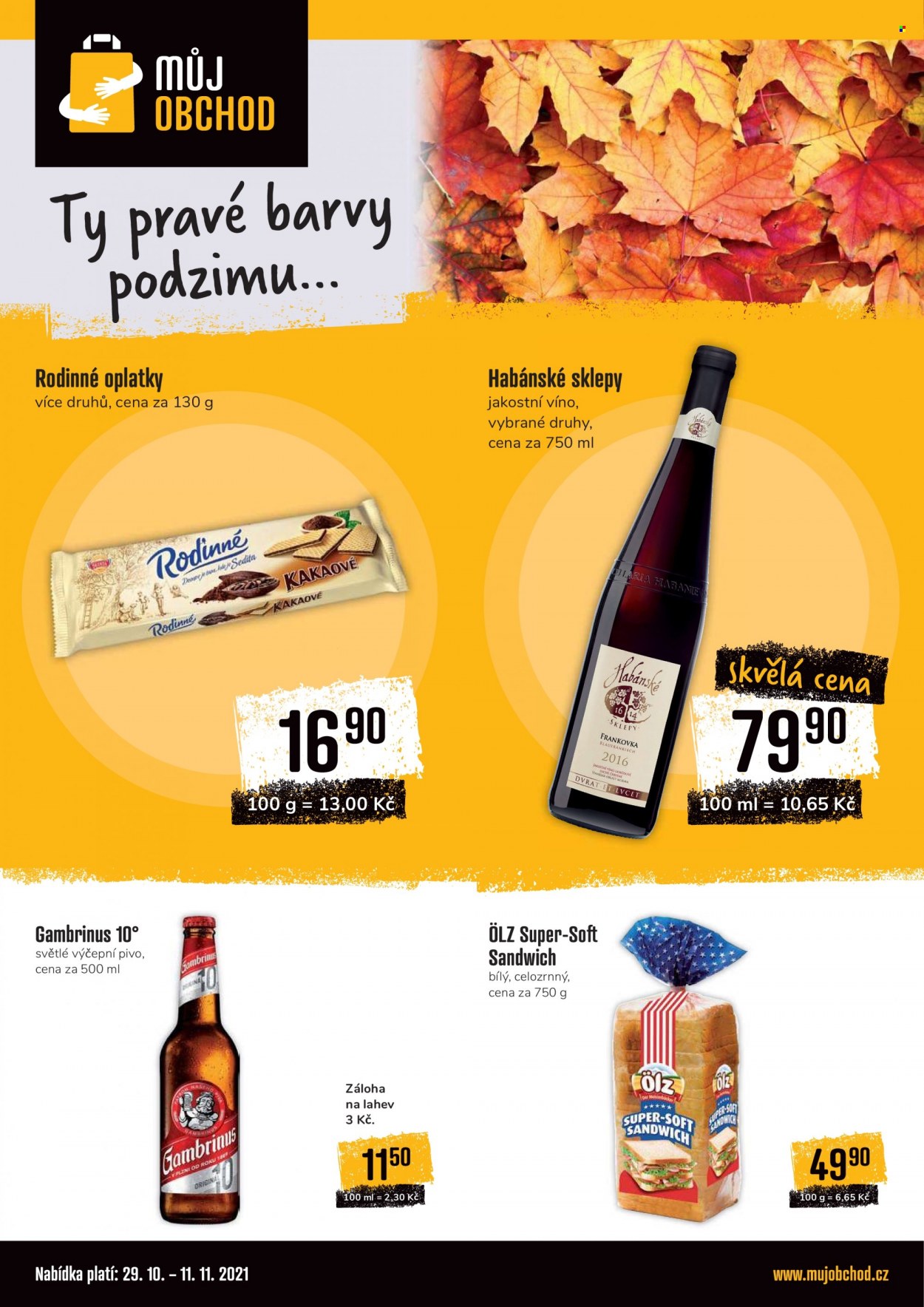 Leták Můj obchod - 29.10.2021 - 11.11.2021. Strana 1