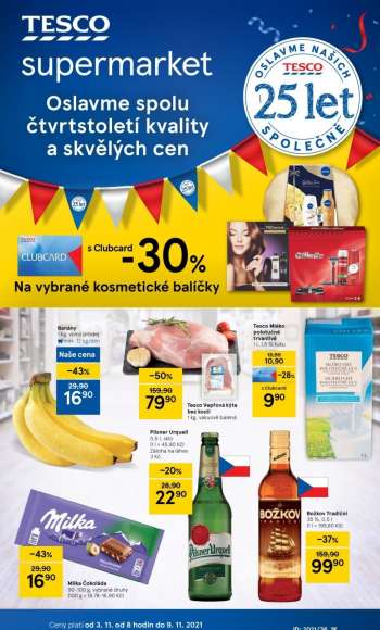 Leták TESCO supermarket - 3.11.2021 - 9.11.2021.