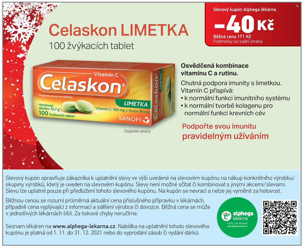 Leták Alphega lékárna - 1.11.2021 - 31.12.2021. Strana 3