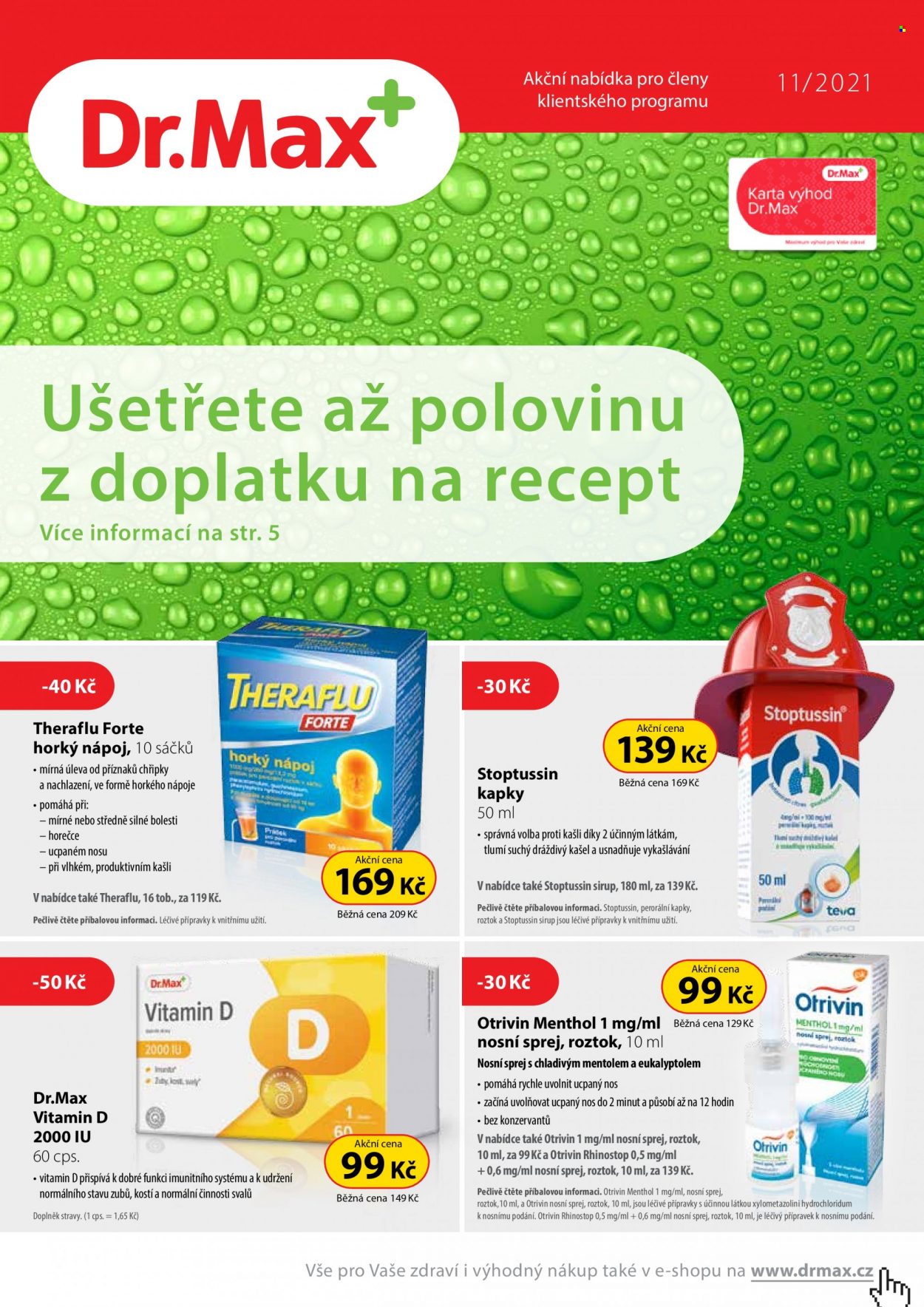 Leták Dr. Max - 1.11.2021 - 30.11.2021. Strana 1
