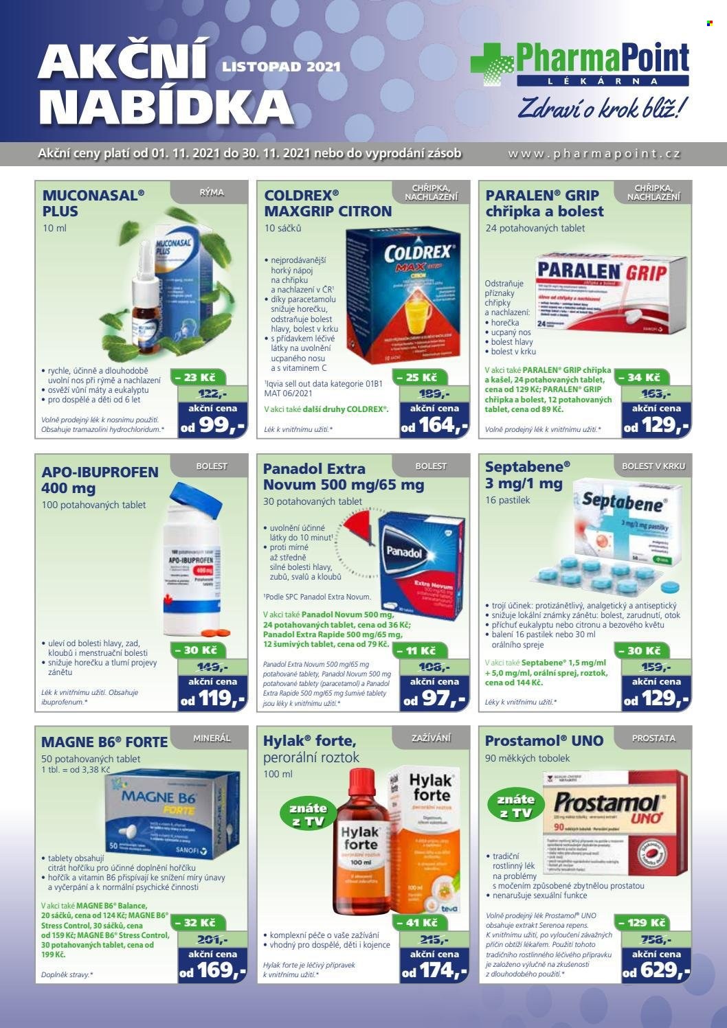 Leták PharmaPoint - 1.11.2021 - 30.11.2021. Strana 1