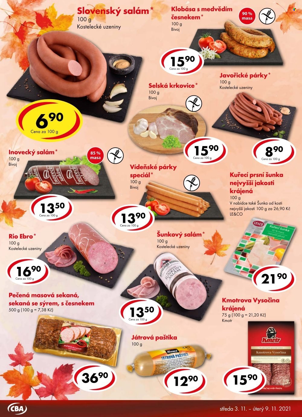 Leták CBA Premium - 3.11.2021 - 9.11.2021. Strana 4