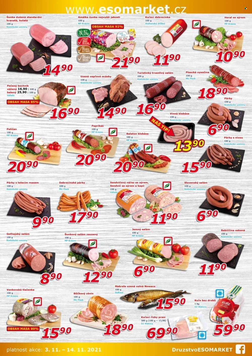 Leták ESO MARKET - 3.11.2021 - 14.11.2021. Strana 2