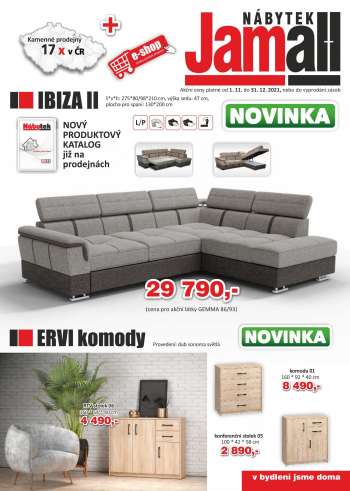 Leták Nábytek Jamall - 1.11.2021 - 31.12.2021.